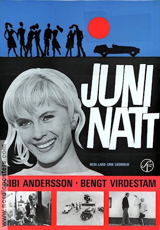 Juninatt 1965 poster Bibi Andersson Bengt Virdestam Lars-Erik Liedholm