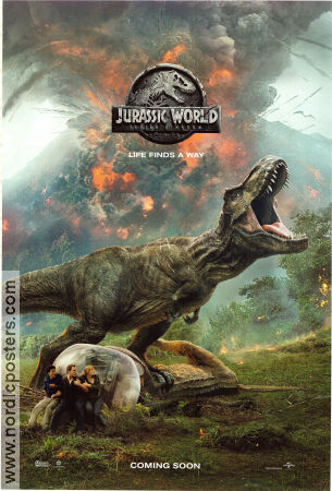Jurassic World: Fallen Kingdom 2018 poster Chris Pratt Bryce Dallas Howard Rafe Spall JA Bayona