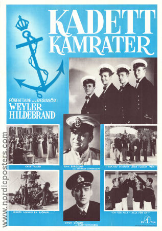 Kadettkamrater 1939 poster Håkan Westergren Bror Bügler Erik Bullen Berglund Åke Söderblom Hasse Ekman Weyler Hildebrand
