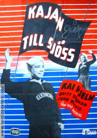 Kajan går till sjöss 1943 poster Kaj Hjelm John Botvid