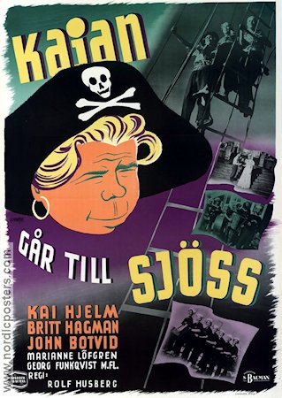 Kajan går till sjöss 1943 poster Kaj Hjelm John Botvid