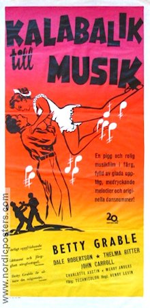 Kalabalik till musik 1953 poster Betty Grable