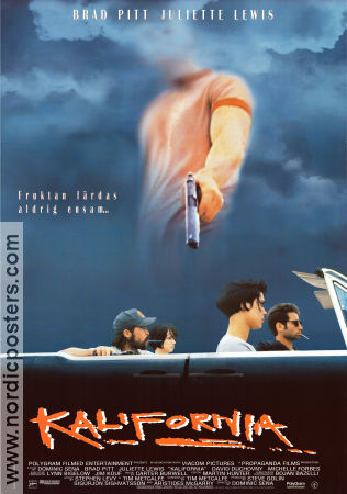 Kalifornia 1993 poster Brad Pitt Juliette Lewis David Duchovny Dominic Sena Bilar och racing