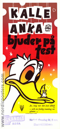 Kalle Anka bjuder på fest 1955 poster Kalle Anka Donald Duck