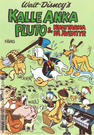 Kalle Anka Pluto och Knattarna på äventyr 1977 poster Kalle Anka