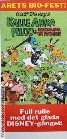 Kalle Anka Pluto och Knattarna på äventyr 1977 poster Kalle Anka
