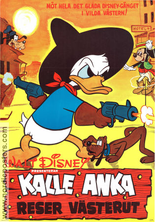 Kalle Anka reser västerut 1964 poster Kalle Anka Donald Duck