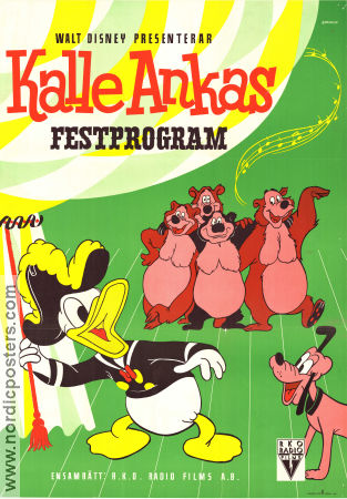 Kalle Ankas festprogram 1957 poster Donald Duck Cirkus