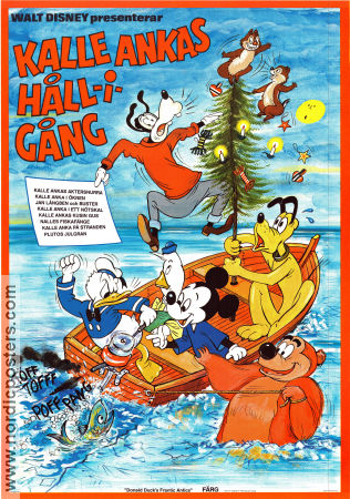 Kalle Ankas håll-i-gång 1982 poster Kalle Anka Donald Duck Skepp och båtar