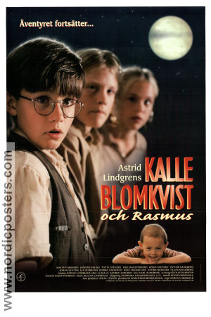 Kalle Blomkvist och Rasmus 1997 poster Totte Steneby Göran Carmback Text: Astrid Lindgren