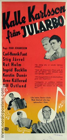 Kalle Karlsson från Jularbo 1952 poster Kalle Jularbo Ingrid Backlin Stig Järrel Instrument