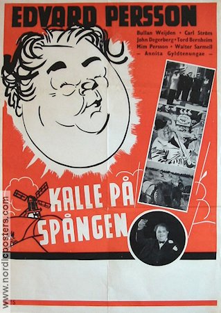 Kalle på Spången 1939 poster Edvard Persson Bullan Weijden Emil A Pehrsson Text: Kar de Mumma