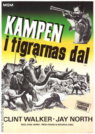 Kampen i tigrarnas dal 1966 poster Clint Walker Jay North IS Johar John Berry Hitta mer: India