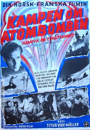 Kampen om atombomben 1948 poster Titus Vibe-Muller Norge Krig