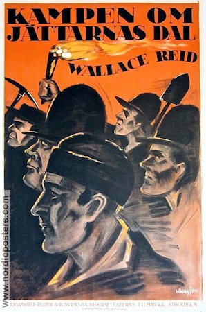 Kampen om jättarnas dal 1922 poster Wallace Reid