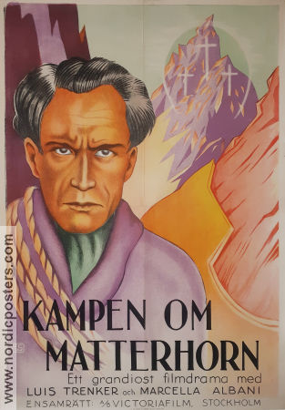 Kampen om Matterhorn 1928 poster Luis Trenker Marcella Albani Peter Voss Mario Bonnard Berg