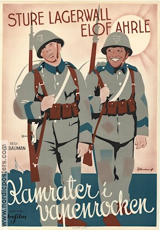 Kamrater i vapenrocken 1938 poster Sture Lagerwall Elof Ahrle Annalisa Ericson