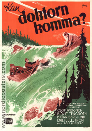 Kan doktorn komma 1942 poster Olof Widgren Birgit Tengroth Rolf Husberg Eric Rohman art