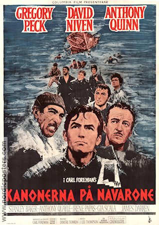 Kanonerna på Navarone 1961 poster Gregory Peck David Niven Anthony Quinn J Lee Thompson Text: Alistair Maclean Hitta mer: Nazi