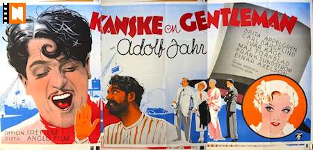 Kanske en gentleman 1935 poster Adolf Jahr Brita Appelgren Carl Barcklind Ivar Kåge Eric Rohman art