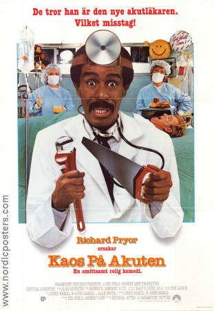 Kaos på akuten 1986 poster Richard Pryor Medicin och sjukhus