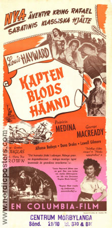 Kapten Blods hämnd 1950 poster Louis Hayward Patricia Medina George Macready Gordon Douglas Affischkonstnär: V Lipniunas Äventyr matinée