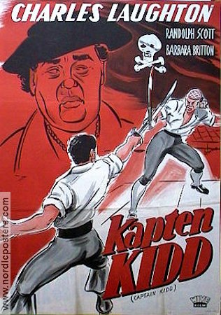 Kapten Kidd 1945 poster Charles Laughton Äventyr matinée