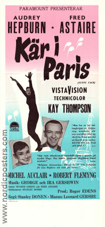 Kär i Paris 1957 poster Audrey Hepburn Fred Astaire Kay Thompson Stanley Donen Musikaler Romantik