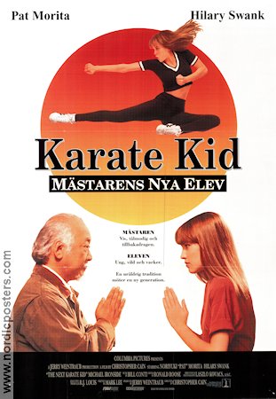 Karate Kid Mästarens nya elev 1994 poster Pat Morita Hilary Swank Kampsport