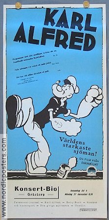 Karl-Alfred 1937 poster Karl-Alfred Popeye Animerat Från serier