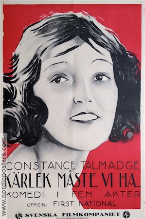 Kärlek måste vi ha 1921 poster Constance Talmadge