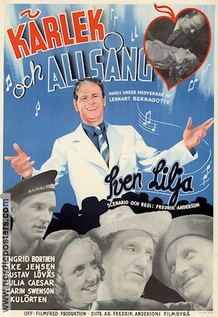 Kärlek och allsång 1950 poster Sven Lilja