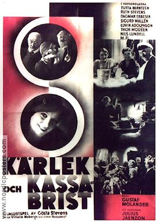 Kärlek och kassabrist 1932 poster Tutta Berntzen Dagmar Ebbesen