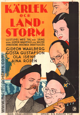 Kärlek och landstorm 1931 poster Gideon Wahlberg Schamyl Bauman