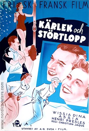 Kärlek och störtlopp 1940 poster Wissia Dina Harry R Sokal