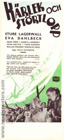 Kärlek och störtlopp 1946 poster Sture Lagerwall Eva Dahlbeck Kenne Fant Rolf Husberg Berg Vintersport