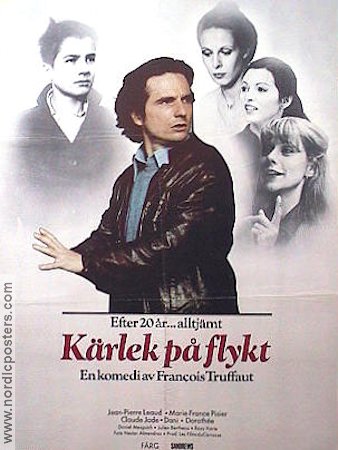 Kärlek på flykt 1978 poster Jean-Pierre Léaud Francois Truffaut