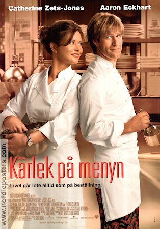 Kärlek på menyn 2007 poster Catherine Zeta-Jones Aaron Eckhart Abigail Breslin Scott Hicks Mat och dryck