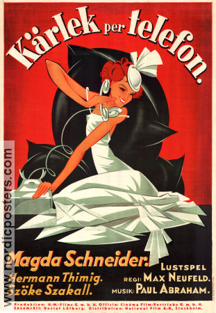 Kärlek per telefon 1932 poster Magda Schneider Hermann Thimig Max Neufeld Telefoner