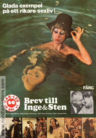 Kär-lek så gör vi: Brev till Inge och Sten 1972 poster Inge Hegeler Sten Hegeler Berit Agedal Torgny Wickman Dokumentärer