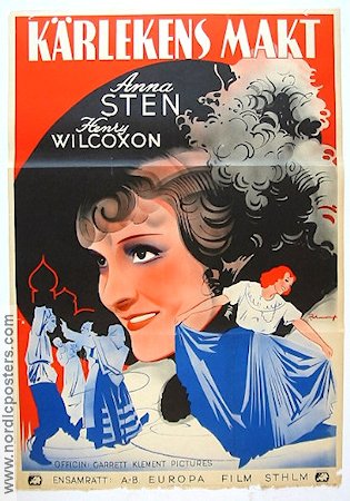 Kärlekens makt 1938 poster Anna Sten Henry Wilcoxon Eric Rohman art