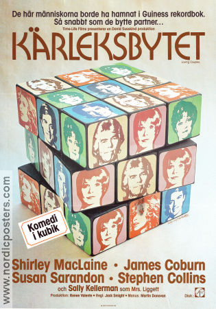 Kärleksbytet 1980 poster Shirley MacLaine James Coburn Susan Sarandon Jack Smight