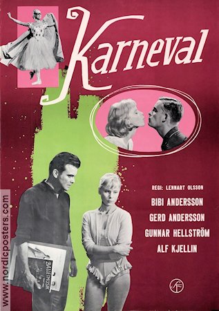 Karneval 1961 poster Bibi Andersson Gerd Andersson Gunnar Hellström Lennart Olsson Balett
