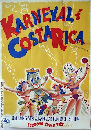 Karneval i Costa Rica 1947 poster Dick Haymes Vera-Ellen Cesar Romero Gregory Ratoff