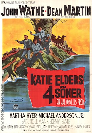 Katie Elders 4 söner 1965 poster John Wayne Dean Martin Henry Hathaway