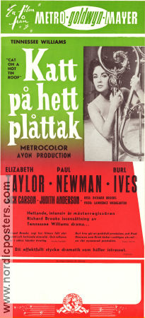 Katt på hett plåttak 1958 poster Elizabeth Taylor Paul Newman Burl Ives Richard Brooks