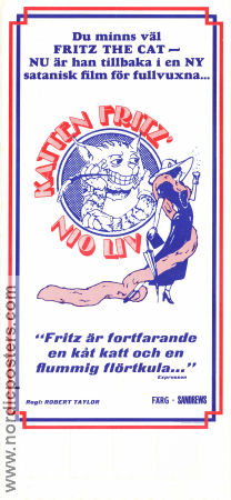 Katten Fritz nio liv 1974 poster Skip Hinnant Robert Taylor Affischkonstnär: Robert Crumb Från serier Katter