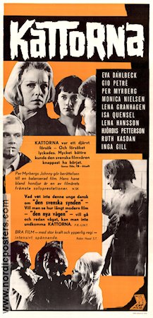 Kattorna 1965 poster Eva Dahlbeck Gio Petré Per Myrberg Inga Gill Henning Carlsen