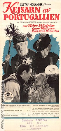 Kejsaren av Portugallien 1945 poster Victor Sjöström Gunn Wållgren Karl-Arne Holmsten Gustaf Molander Text: Selma Lagerlöf