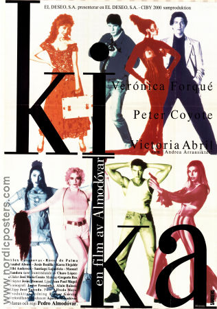 Kika 1993 poster Peter Coyote Veronica Forqué Victoria Abril Pedro Almodovar Spanien